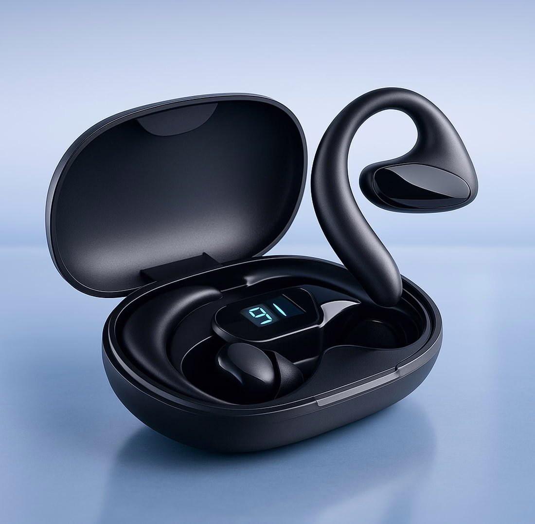 The SonaBuds earbuds and charging case